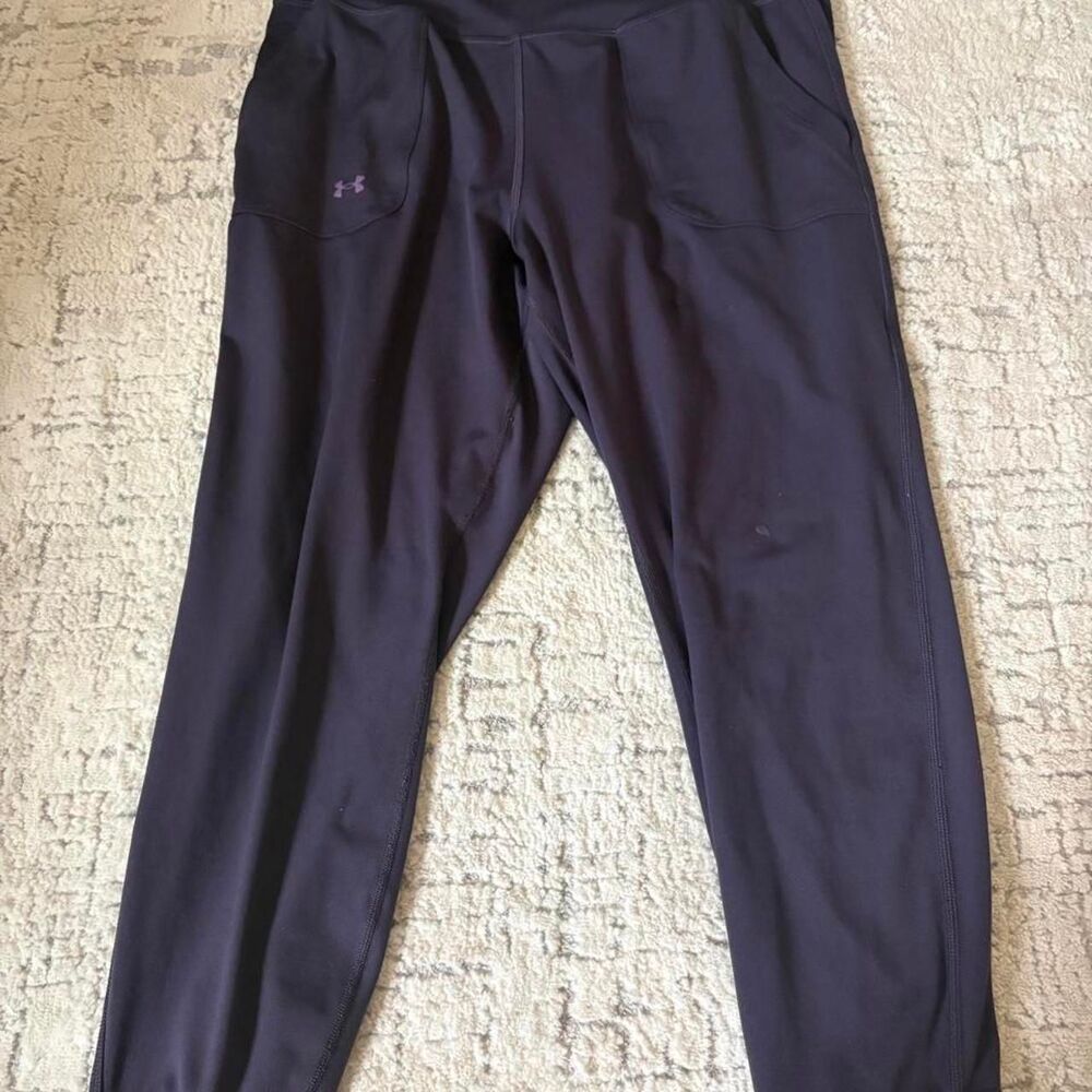 Under-armour Women's Black and Purple Joggers-tracksuits